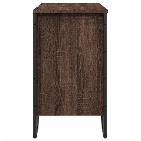 Wastafelkast 60x35x60 cm bewerkt hout bruin eikenkleurig 5