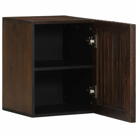 Badkamerwandkast 38x34x48 cm massief mangohout bruin 2