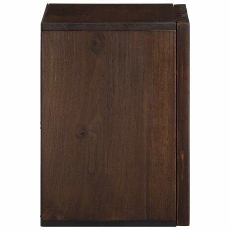 Badkamerwandkast 38x34x48 cm massief mangohout bruin 4