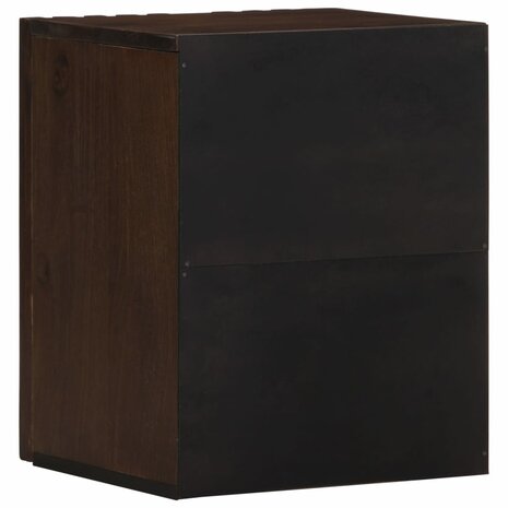 Badkamerwandkast 38x34x48 cm massief mangohout bruin 5
