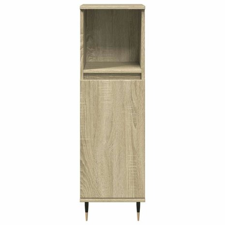 Badkamerkast 30x30x100 cm bewerkt hout sonoma eikenkleurig 4