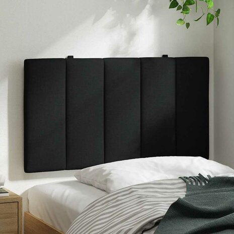 Hoofdbordkussen "Hanko" 80 cm stof zwart 3