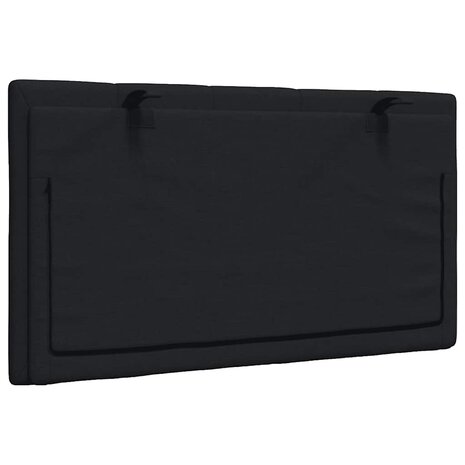 Hoofdbordkussen "Hanko" 80 cm stof zwart 6