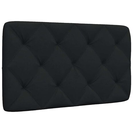 Hoofdbordkussen 90 cm stof zwart 1