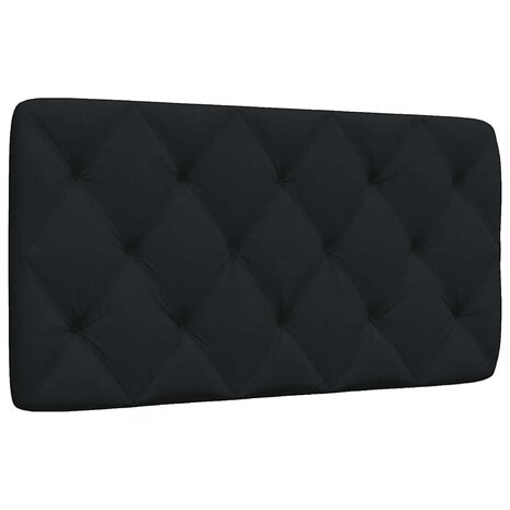 Hoofdbordkussen 100 cm stof zwart 1