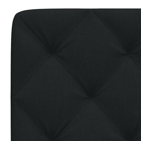 Hoofdbordkussen 100 cm stof zwart 7