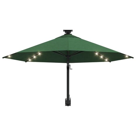 Wandparasol met LED&apos;s 300 cm groen 4