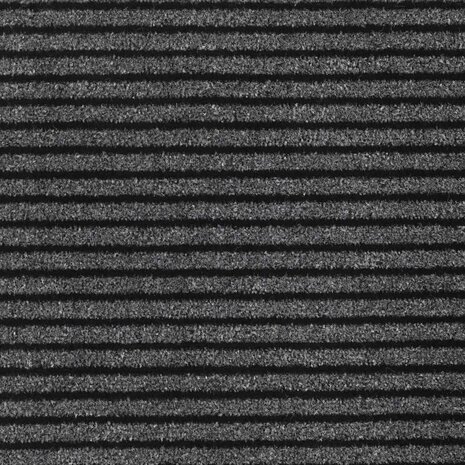 Deurmat 90x120 cm gestreept zwart en grijs 6