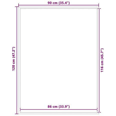 Deurmat 90x120 cm bruin 7