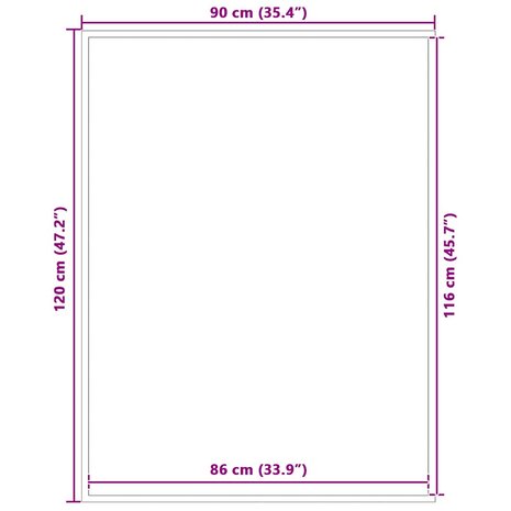 Deurmat 90x120 cm grijs 7