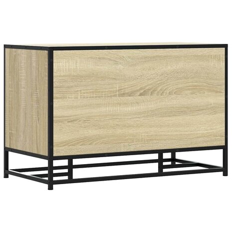Schoenenbank 80x40x53,5 cm bewerkt hout en metaal sonoma eiken 6