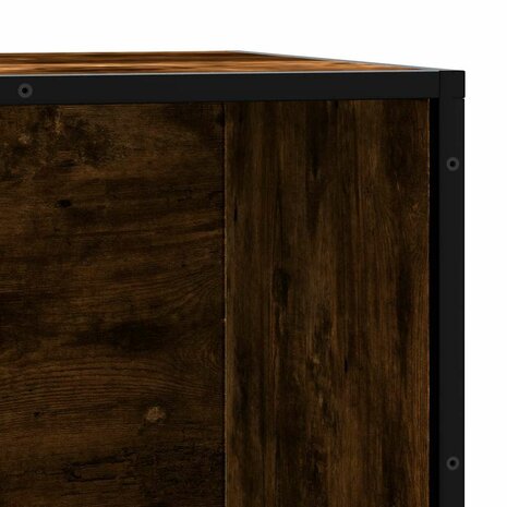 Schoenenbank 80x40x53,5 cm bewerkt hout en metaal gerookt eiken 8