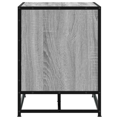 Schoenenbank 80x40x53,5 cm bewerkt hout en metaal grijs sonoma 5