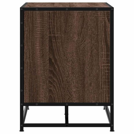 Schoenenbank 80x40x53,5 cm bewerkt hout en metaal bruin eiken 5