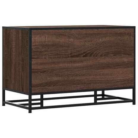Schoenenbank 80x40x53,5 cm bewerkt hout en metaal bruin eiken 6