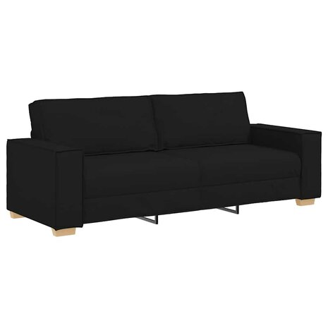 3-zitsbank Zwart 180 cm Stof 2