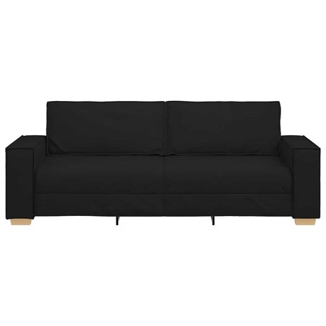 3-zitsbank Zwart 180 cm Stof 4