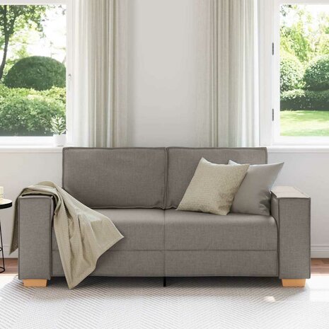 2-zitsbank Taupe 140 cm Stof 3