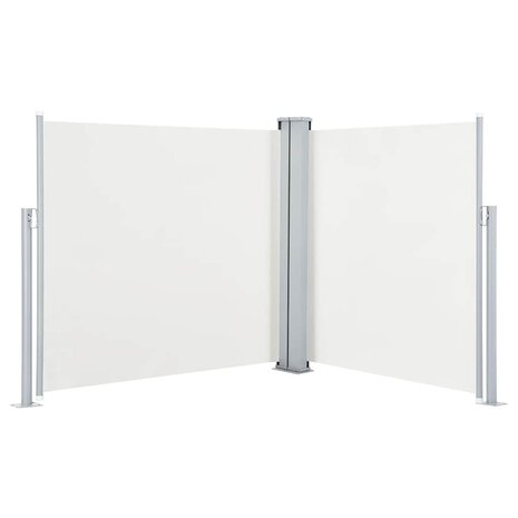 Windscherm uittrekbaar 100x600 cm crème 2