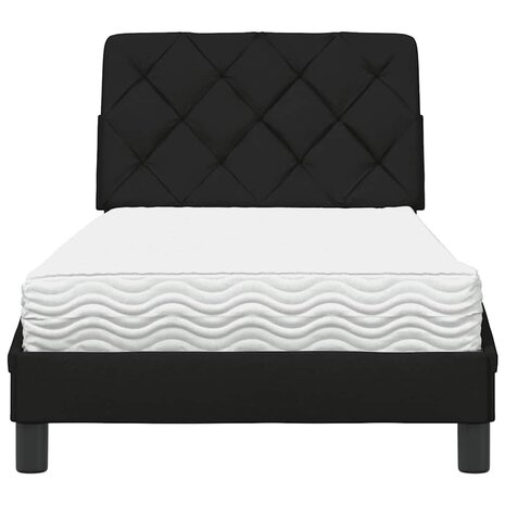 Bed met matras stof zwart 80x200 cm 5