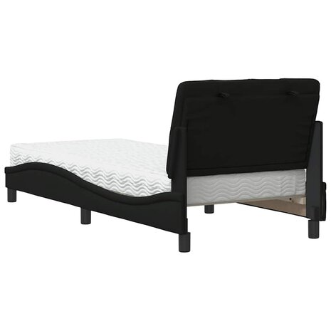 Bed met matras stof zwart 80x200 cm 7
