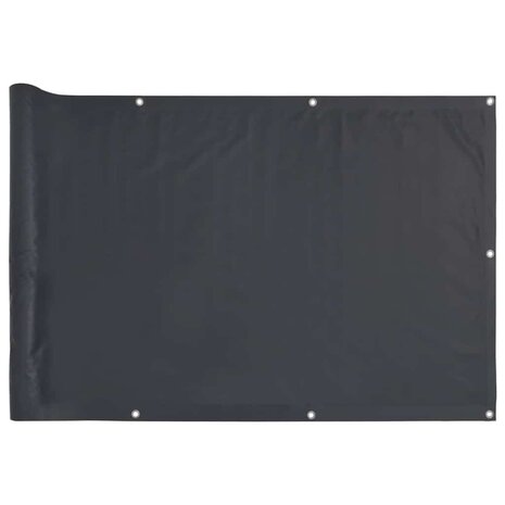 Balkonscherm 500x90 cm PVC antracietkleurig 2
