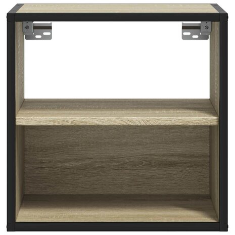 Nachtkastje wandgemonteerd 40x31x39,5 cm sonoma eikenkleurig 5