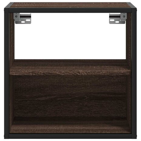 Nachtkastje wandgemonteerd 40x31x39,5 cm bruin eikenkleurig 5