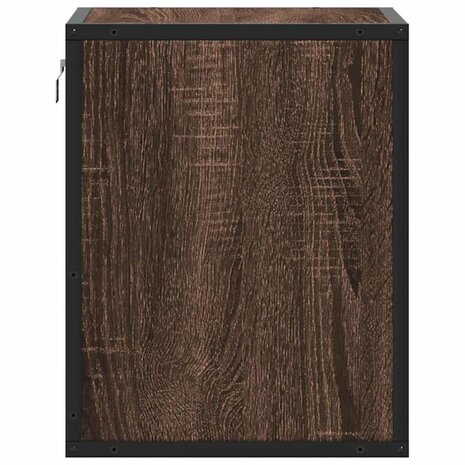 Nachtkastje wandgemonteerd 40x31x39,5 cm bruin eikenkleurig 6