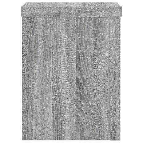 Plantenstandaards 2 st 15x15x20 cm bewerkt hout grijs sonoma 5