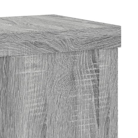 Plantenstandaards 2 st 15x15x20 cm bewerkt hout grijs sonoma 8