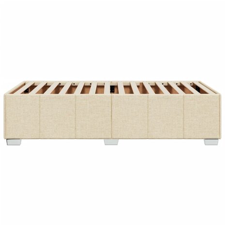 Bedframe zonder matras 90x200 cm stof crèmekleurig 5