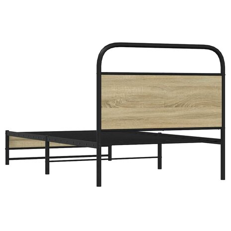 Bedframe zonder matras bewerkt hout sonoma eikenkleur 90x200 cm 7