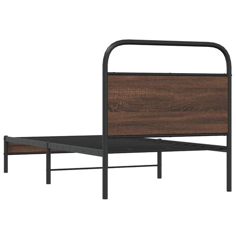 Bedframe zonder matras bewerkt hout bruin eikenkleur 90x190 cm 7