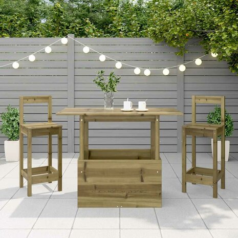 Tuintafel 100x50x75 cm geïmpregneerd grenenhout 4