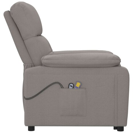 Massagestoel elektrisch stof taupe 5