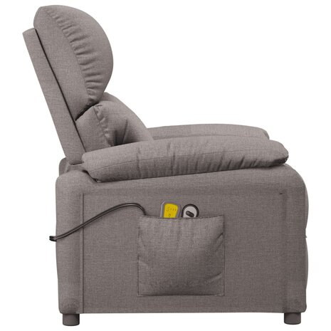 Massagestoel elektrisch stof taupe 5