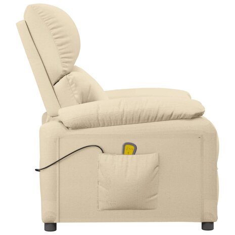 Massagestoel stof crèmekleurig 4