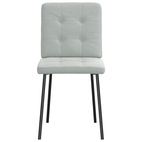 Eetkamerstoelen 2 st fluweel lichtgrijs 4