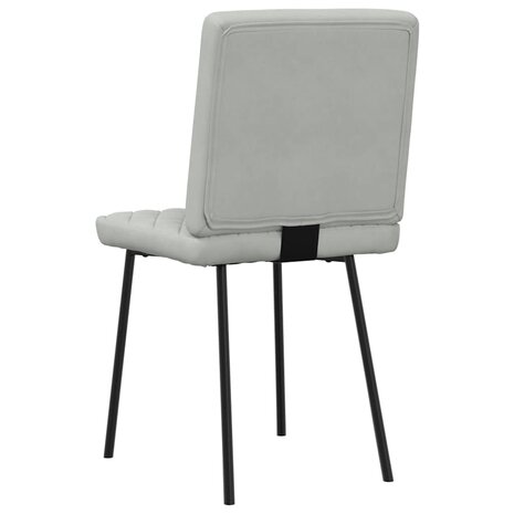 Eetkamerstoelen 2 st fluweel lichtgrijs 6