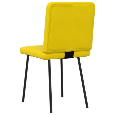 Eetkamerstoelen 2 st fluweel geel 6