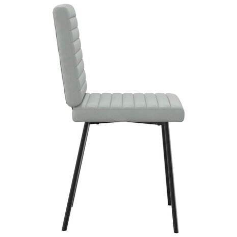 Eetkamerstoelen 2 st fluweel lichtgrijs 5