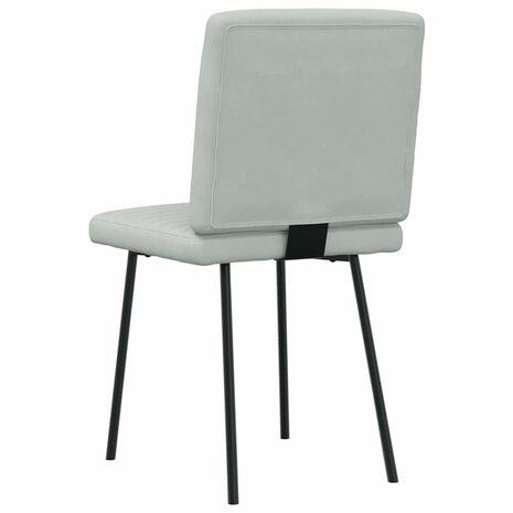 Eetkamerstoelen 2 st fluweel lichtgrijs 6