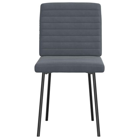 Eetkamerstoelen 2 st fluweel donkergrijs 3