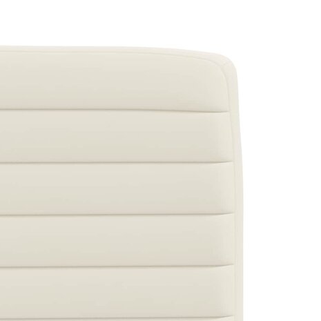 Eetkamerstoelen 2 st fluweel crèmekleurig 7