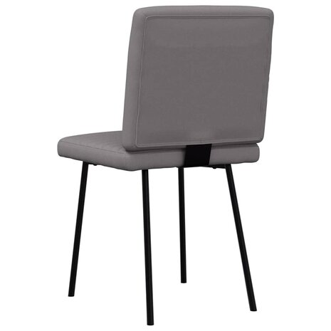 Eetkamerstoelen 2 st kunstleer grijs 6