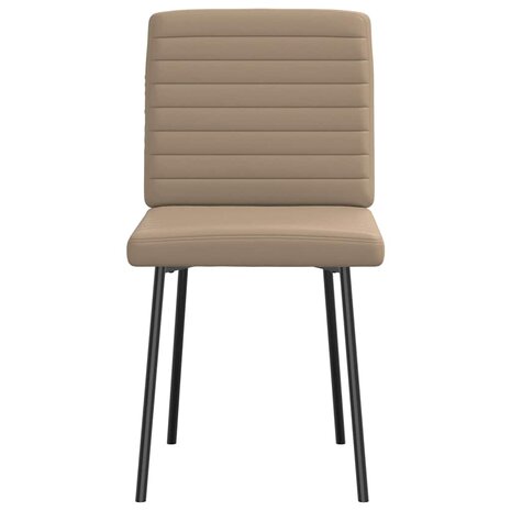 Eetkamerstoelen 2 st kunstleer cappuccinokleurig 4