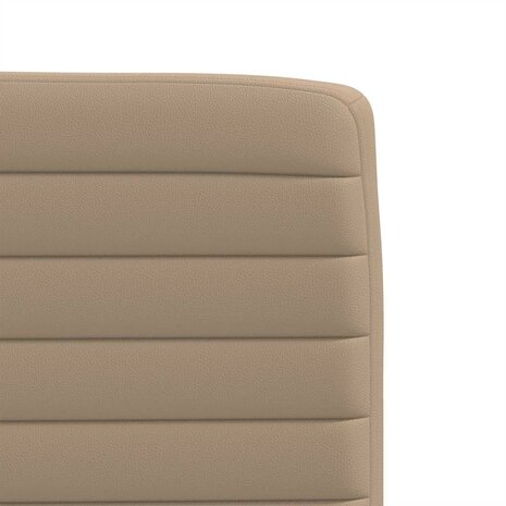 Eetkamerstoelen 2 st kunstleer cappuccinokleurig 7