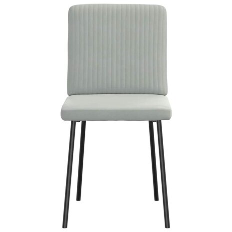Eetkamerstoelen 2 st fluweel lichtgrijs 4