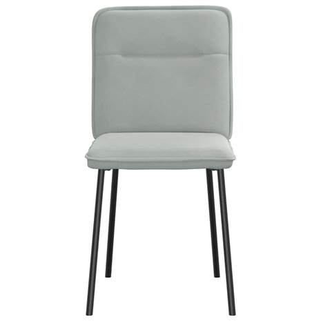 Eetkamerstoelen 2 st fluweel lichtgrijs 4
